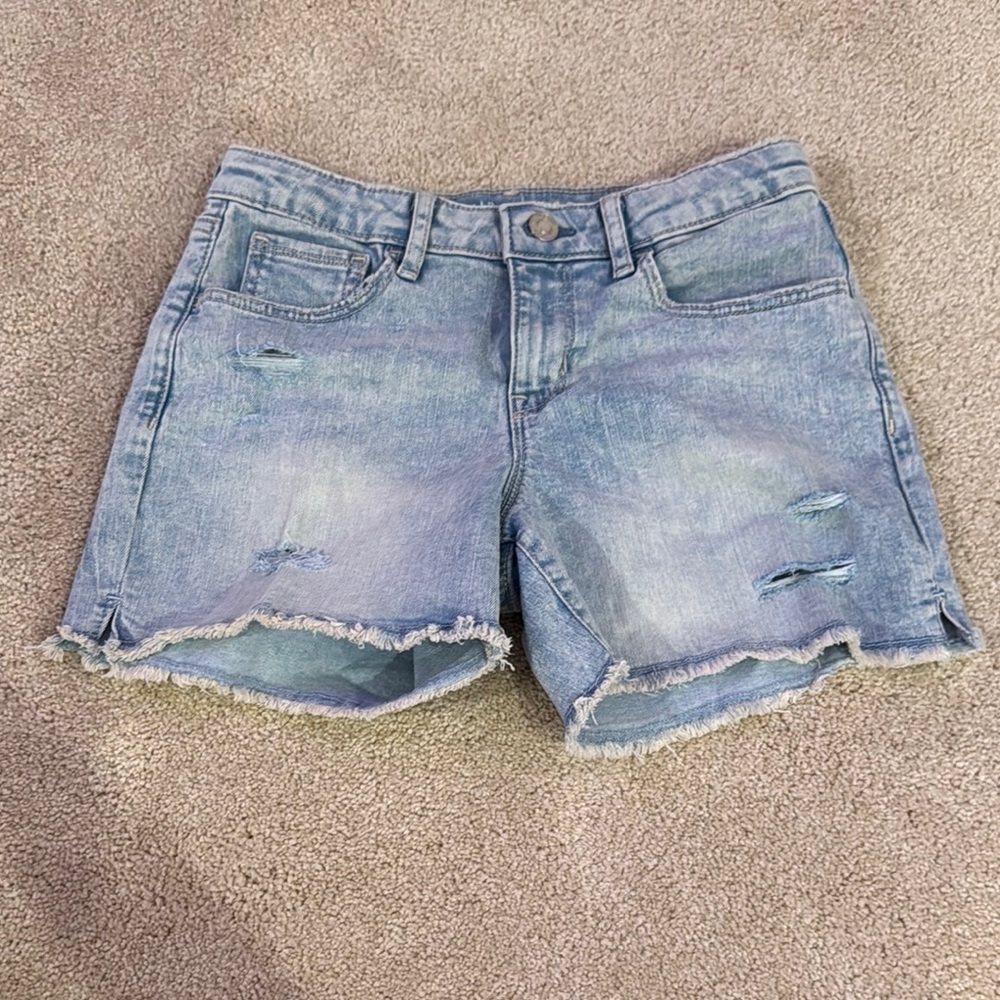 GAP KIDS Light Blue Distressed Denim Shorts